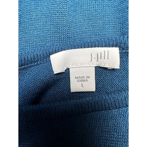 J. Jill Long Sleeve Tunic Dress Large Teal Blue Knit Soft Stretch Casual Cozy - Picture 3 of 9